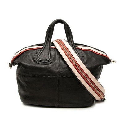 Givenchy Nightingale kleine 2-Wege Leder Handtasche Schultertasche schwarz au...