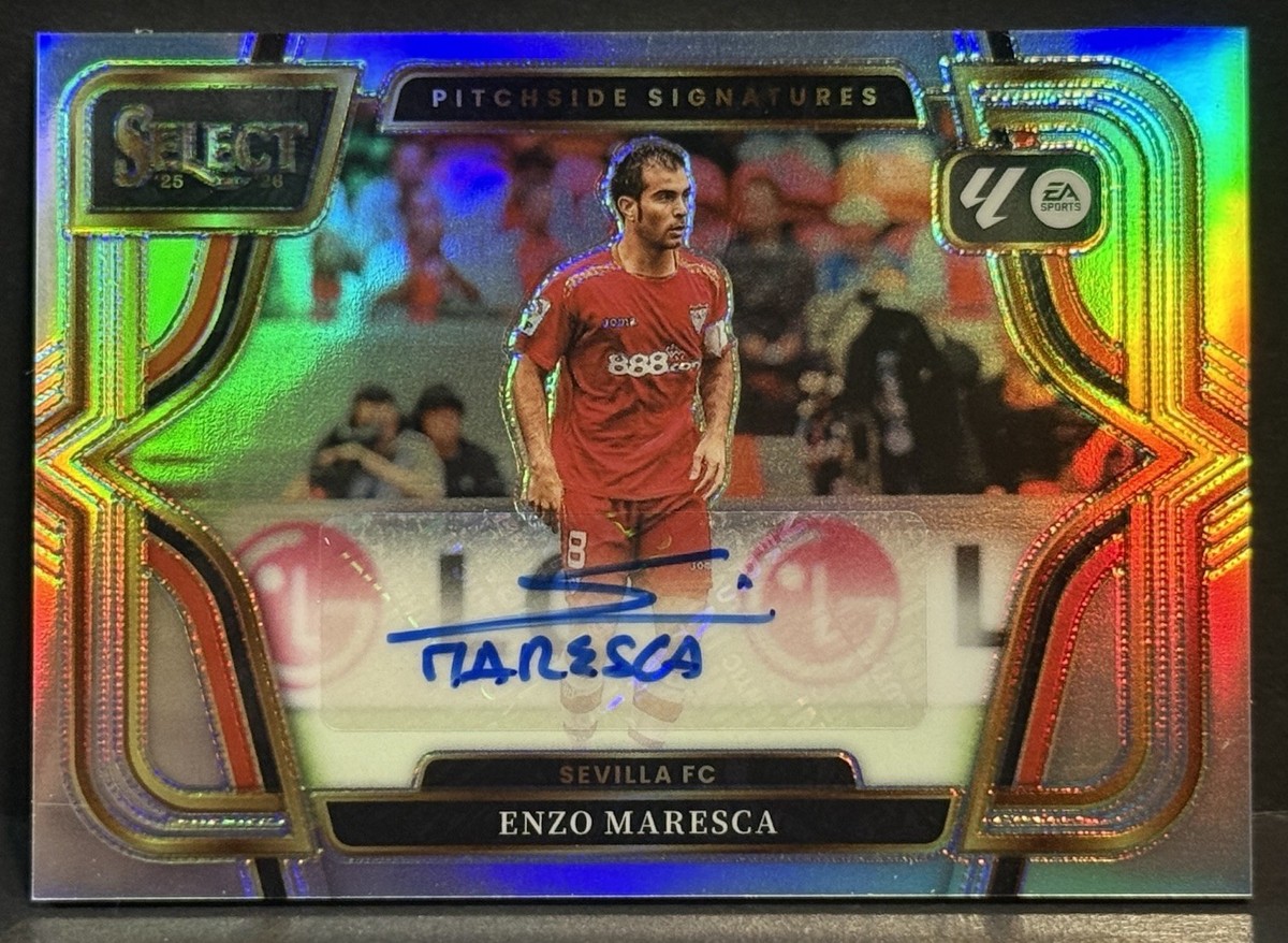 2025-26 Panini Select La Liga Sevilla Enzo Maresca Pitchside Auto