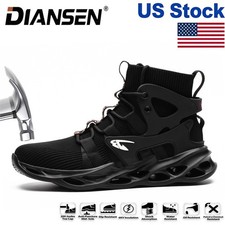 Men Work Shoes Steel Toe Boots Anti-smash Protective Boots Indestructible Shoes