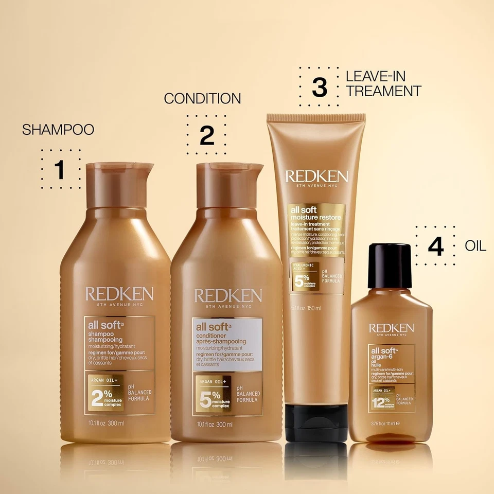 Tratamiento sin enjuague Redken All Soft Moisture Restore | Imprimación de ácido hialurónico | Ha Foto 4 de 4