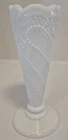 Vintage Milk Glass Flower Vase. 6.5 Inches Tall.