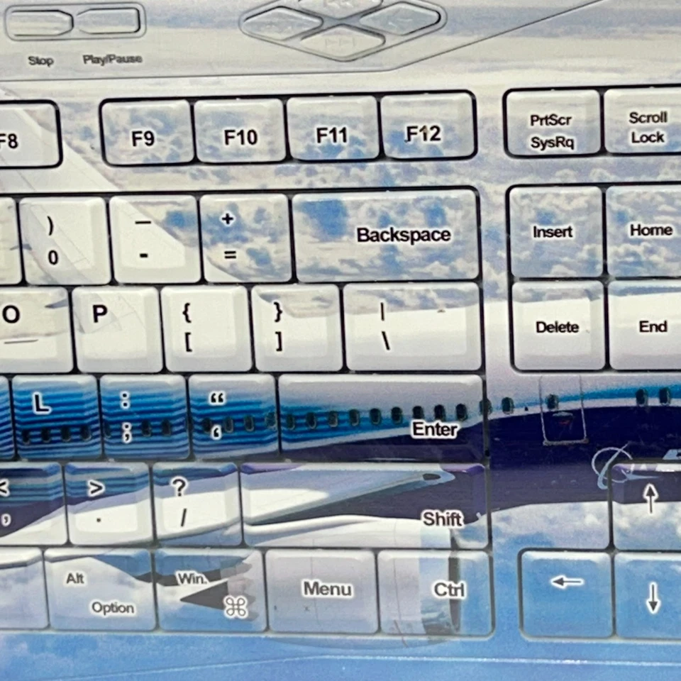 Keyscaper Boeing USB Dreamliner 787 Mac PC QWERTY Keyboard Aviation Theme - Image 3 of 4