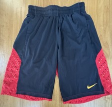 Nike Elite Black/Red/Yellow Basketball Shorts DRI FIT Size Small
