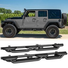 Side Step I Running Board 2007-2017 Jeep Wrangler JK 4 Door Black Textured Steel