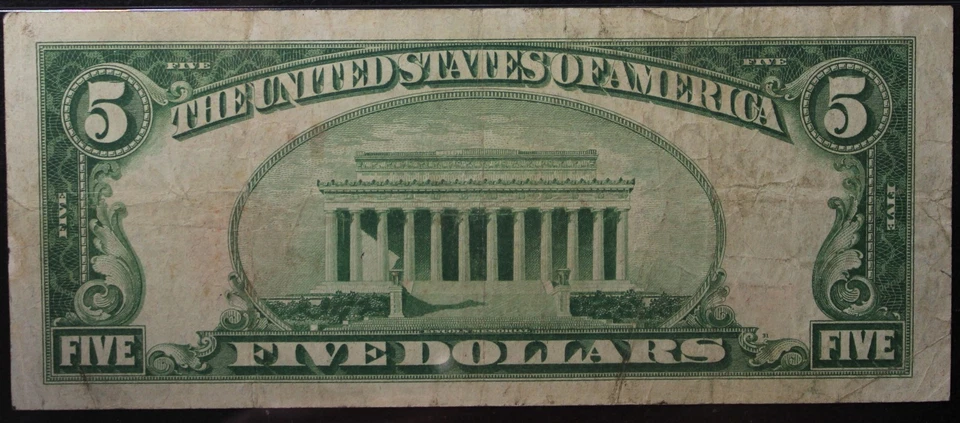 1929 VF25 Fr. 1800-1 National Note 5$ , PCGS, F033047A - Image 2 of 4