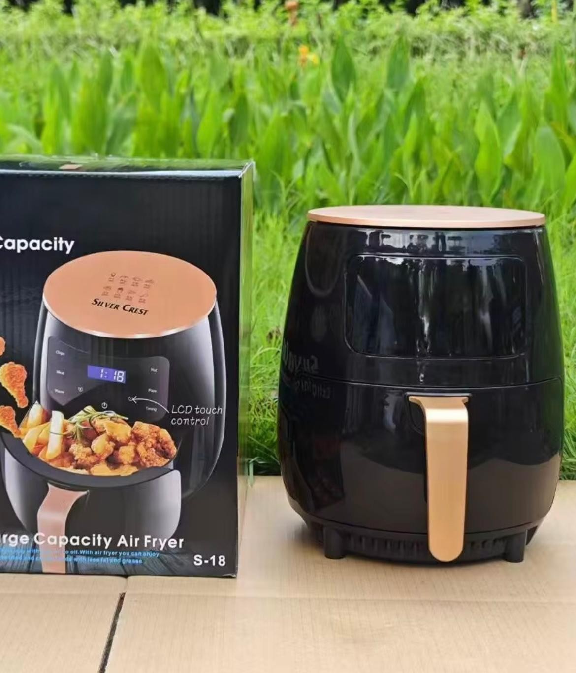 Just Perfecto Friggitrice Ad Aria XXL 8L 2 Compartimenti - 1700W 8-in-1 Con Touch LCD - Doppio Cestello