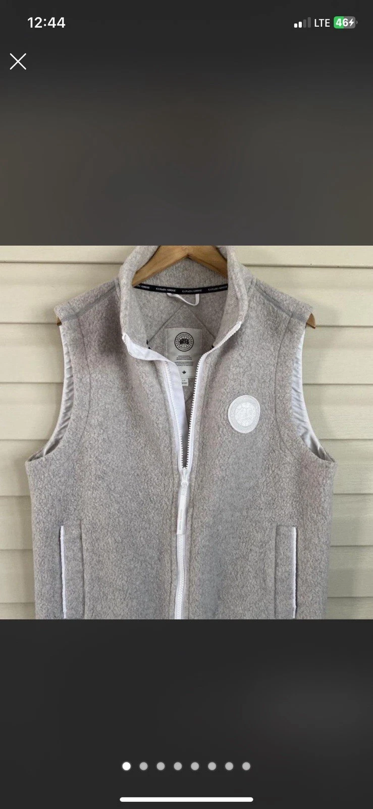 Canada Goose Mersey Vest Kind Fleece Humannature Men's L Gray & White Trim EUC