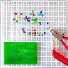 Stained Glass Cutting Mat with Tray 12"X12", Stained Glass Supplies, Catching Sh