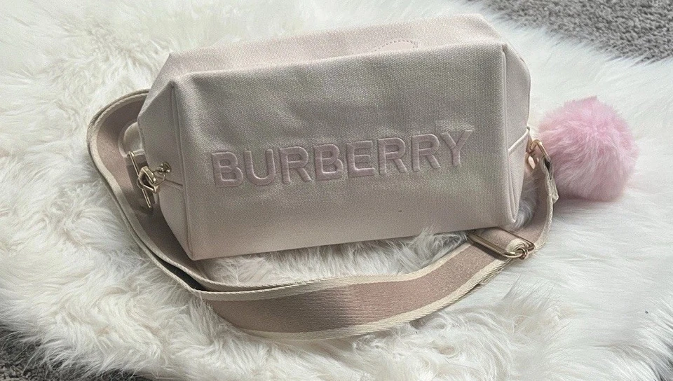 Burberry Pink Canvas Crossbody Converted Purse - Image 4 of 4