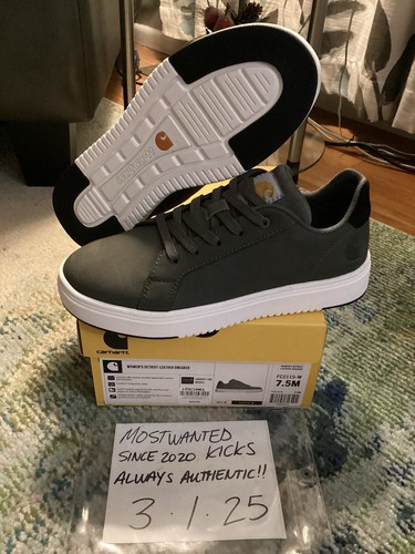 DS 2023 Carhartt Detroit Leather Casual & Athletic Sneakers Black Women’s Sz 7.5