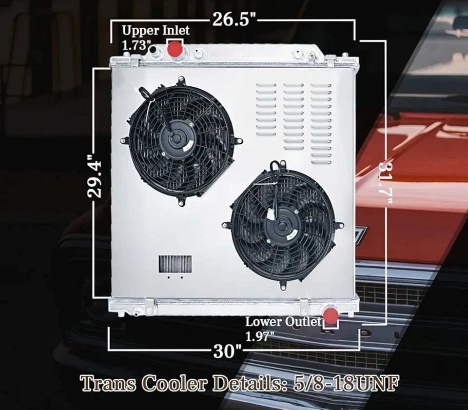 Radiador Ford F-250 F-350 Super Duty Excursion 6.8L 7.3L V8 V10 at/MT  - Imagem 3 de 4