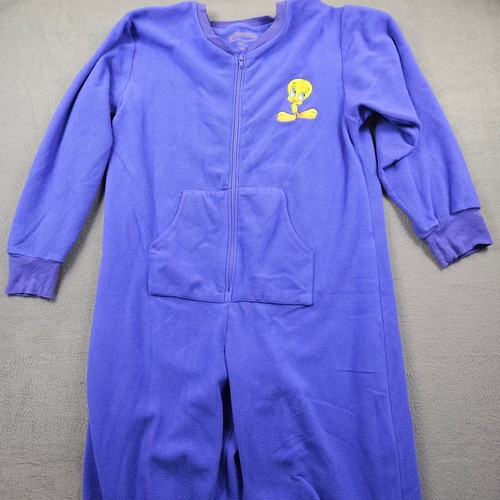 Pigiama tuta Looney Tunes Tweety con piedi viola pile body grande Kidcore - Foto 1 di 9