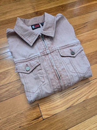 Vintage NY Jeans Dusty Red Women's Denim Jacket Medium - product listing photo