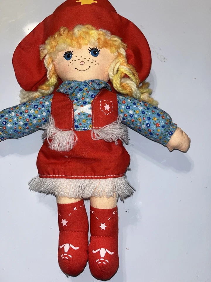 Vintage Cowpokes Cowgirl Plush Doll (1981) Knickerbocker Toys Soft Blond 11in - Image 3 of 4