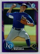 2016 BOWMAN #BCP75 ASHE RUSSELL CHROME PROSPECTS PURPLE REFRACTOR ROYALS /250