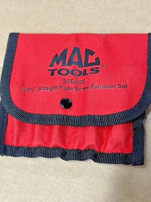 Mac Tools STEX5S 5pc Straight Flute Screw Extractor Set