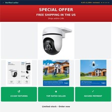 Tapo C500 1080p Outdoor Wi-Fi Security Camera 360  PTZ Alexa Google