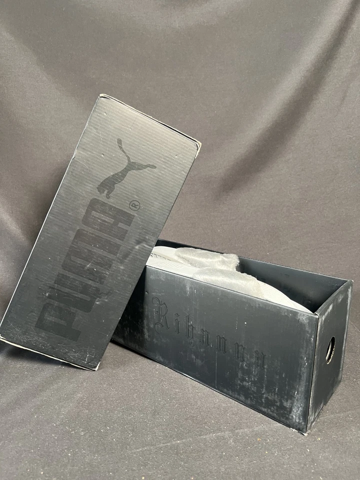 Sandalia Puma Fenty x Rihanna gris piel deslizables Leadcat Fenty talla para mujer EE. UU. 9,5 Foto 4 de 4