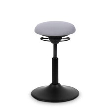 Balimo Bewegungshocker Sitztrainer Hocker Gestell Schwarz Bezug Hellgrau