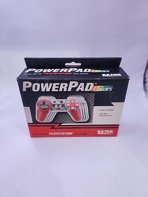 Razor PowerPad 4807 Playstation 1 PS1 Green Wired Controller Complete in Box