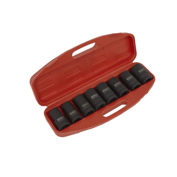 Sealey AK888M 8 Piece Impact Socket Set 1" Drive Deep Sockets
