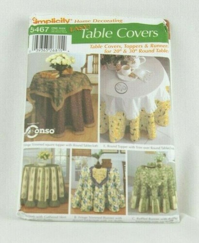 Simplicity Uncut Easy Table Covers & Easy! Table Top Sewing Patterns 5467 & 5530 - Picture 5 of 12
