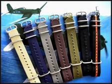 24mm Blue NATO g10 UTC sport watchband strap Heavy Nylon dive IW SUISSE 18 20 22