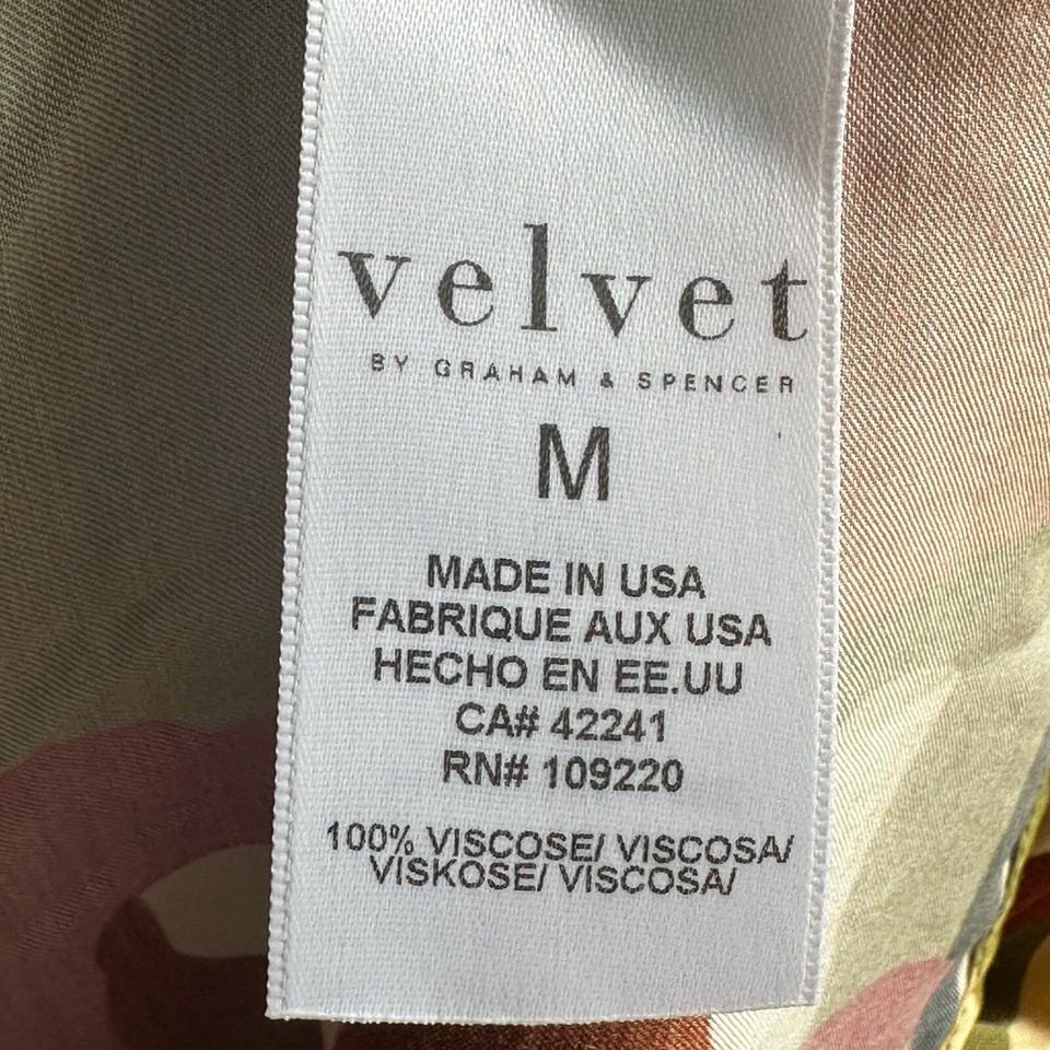 Velvet by Graham & Spencer Isra Printed VNeck Blouse eBay