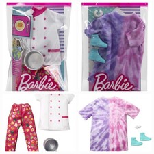 LOT OF 2 Mattel - Barbie Fashion Pack of Doll Clothes Accessories