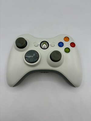 Microsoft Xbox 360 - Wireless Controller - Weiss Grau Drahtlos Zustand: Gut
