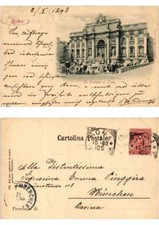 Old postcard AK ROME The Trevi Fountain Italy (551023)