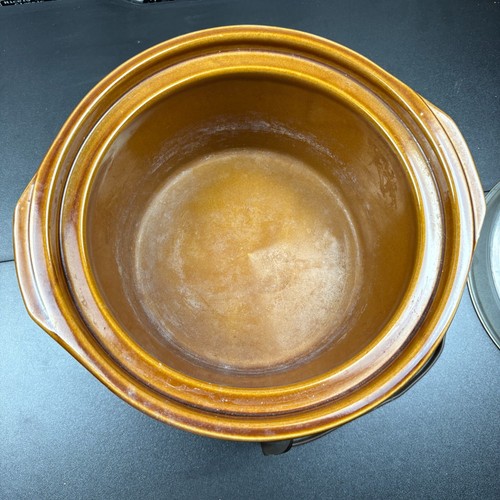 Vintage Rival Crock-Pot Slow Cooker Avocado Floral 3-Qt Manual Dial Tested Works - Picture 2 of 8