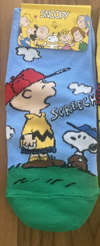 Three (3) pairs - PEANUTS -Womens  Ankle Socks - Snoopy Charlie Brown Size 5-10 - Image 2 of 4