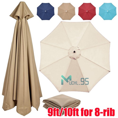 9ft/10ft Patio Umbrella Cover for 8 Rib Replacement Canopy Top Outdoor Umbrella - Picture 1 of 30