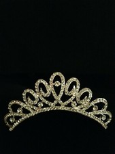 Rhinestone Tiara Crown Princess Pearl Women Girl Bridal Birthday Wedding Comb