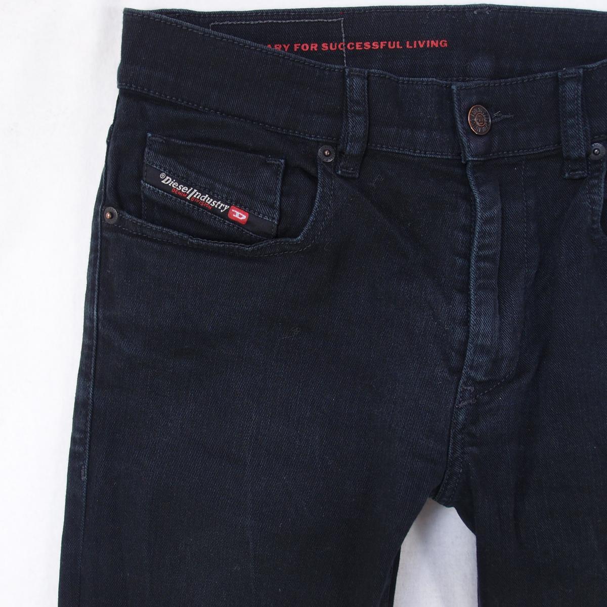 Mens Diesel 2019 D-STRUKT 069YP Stretch Slim Straight Black Jeans 