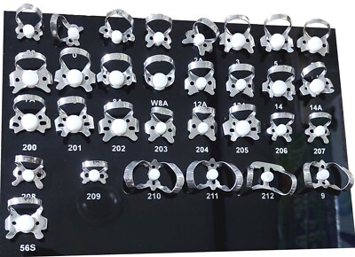 31 PCS ENDODONTIC RUBBER DAM CLAMP Dental Instruments 192106890820