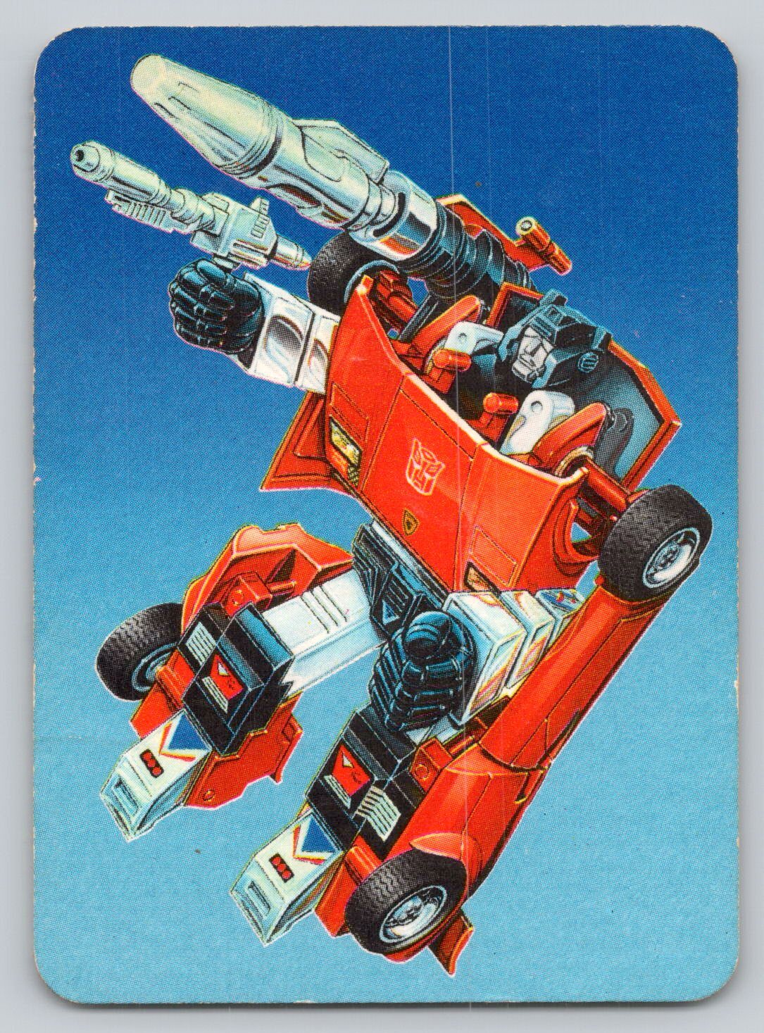1985 Hasbro Transformers #11 Sideswipe BLUE BACKGROUND