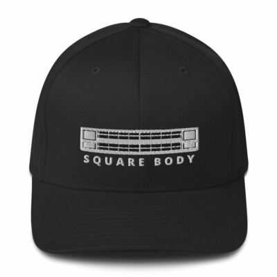 Squarebody Hat, Square Body Flexfit Hat, Structured Twill Cap closed back