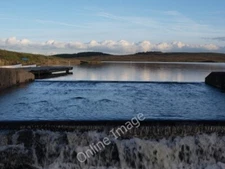 Photo 6x4 Harelaw Dam outflow Gabroc Hill Next to the fishery, water flow c2010