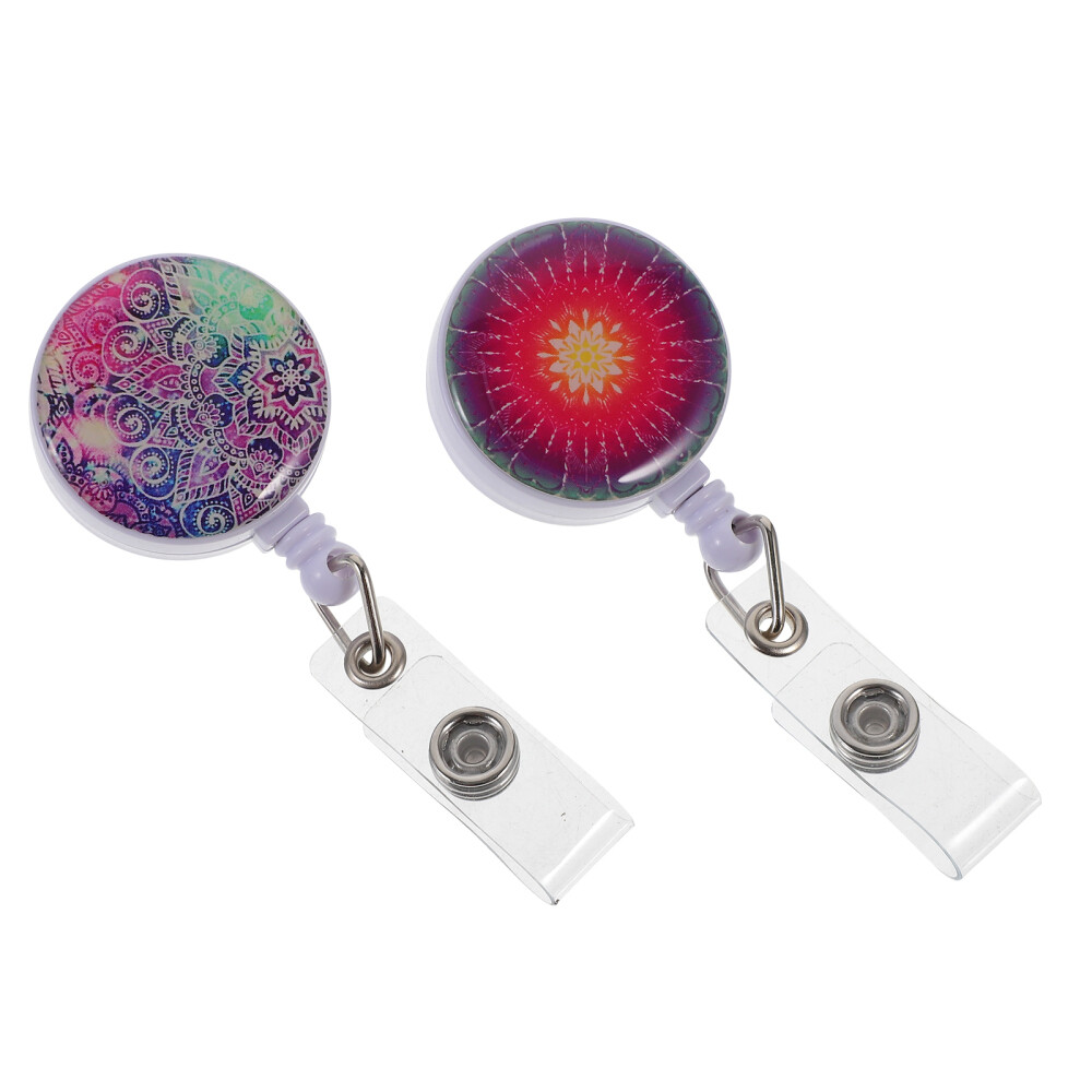 2Pcs Retractable Badge Clips Badge Clip Portable Badge Clip Nurse Badge