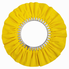 12" Yellow Mill Treated Airway Buffing Wheel, Center Ring 5", 16ply