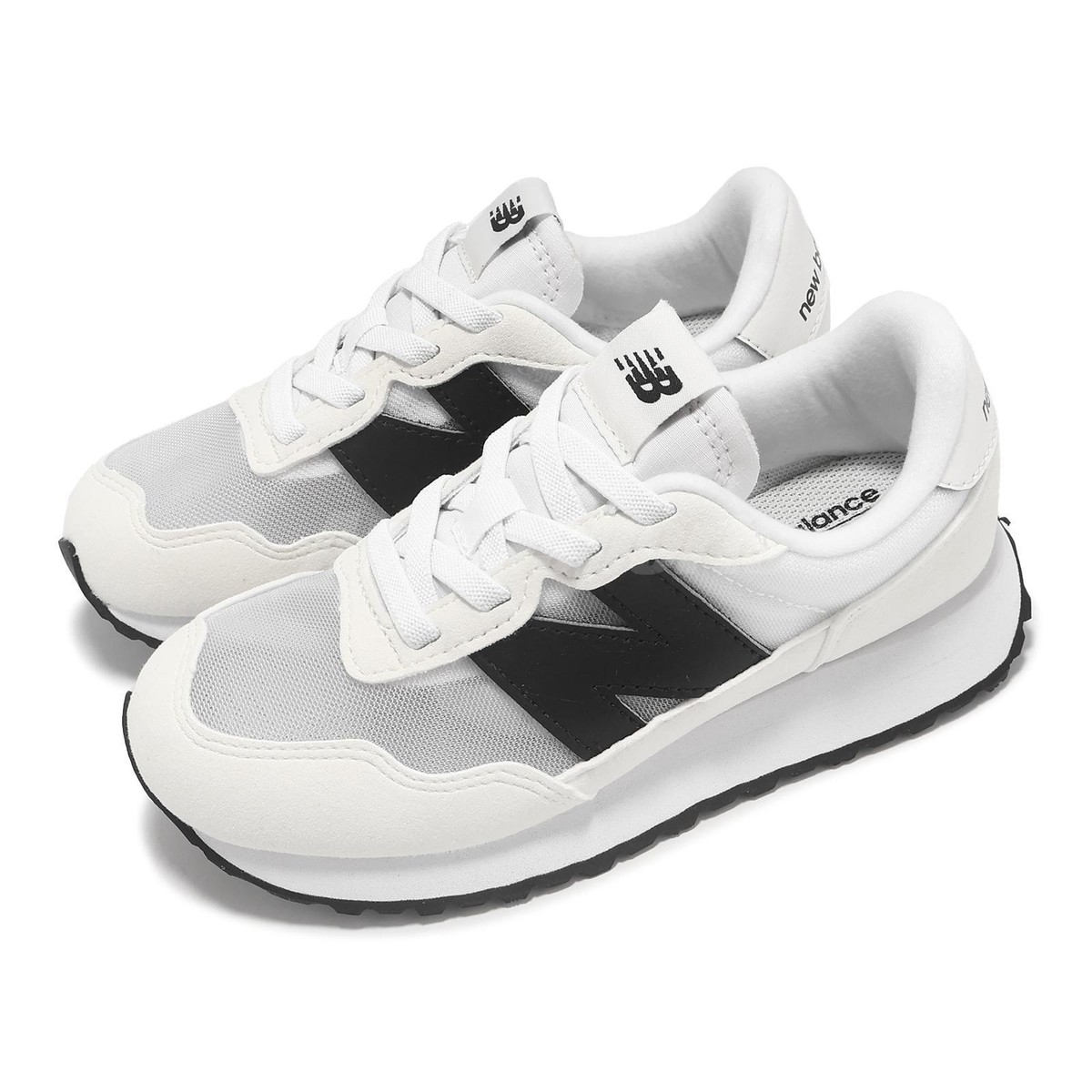 New Balance 237 Wide NB White Black Kids Preschool Casual Shoes