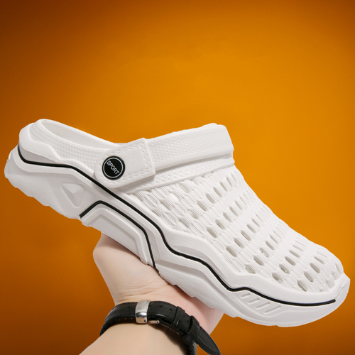 Zoccoli casual uomo scarpe slip on grigio chiaro impermeabile spiaggia nuoto taglia L - Foto 2 di 12