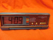 VINTAGE RADIO SHACK MICRONTA 63-709 LCD TRAVEL ALARM CLOCK TESTED & WORKING