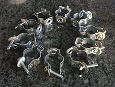 10 B-LINE Eaton BL1410 Conduit Clamp, Screw On, 3/4 In, Steel UL hanger loops 