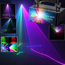 Proiettore Laser RGB Fascio Scanner LED DMX Illuminazione Palco DJ Party Club Faretto