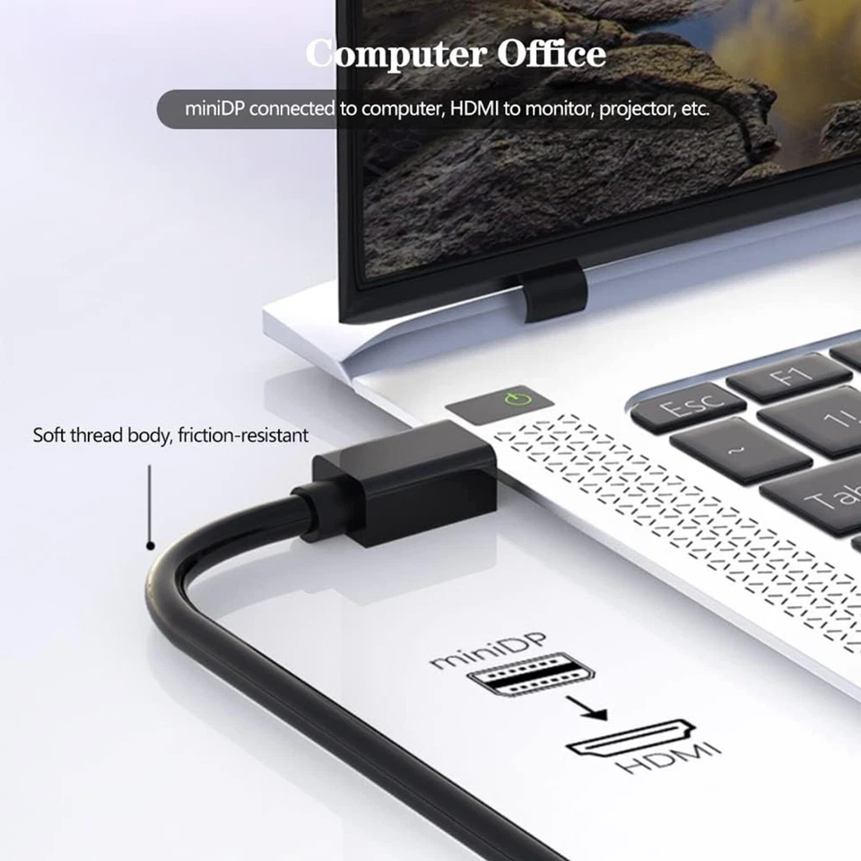 Mini Display Port Mini DisplayPort to HDMI Adapter for Monitor 4K 30Hz 1080P - Image 3 of 3