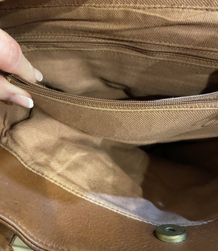 Bolso de Mano Sereta Grande Cuero Guijarro Marrón Bolso de Hombro Bandolera Cartera; De Colección - Imagen 8 de 12