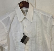 New 155 Robert Talbott White Formal Tuxedo Dress Shirt 15 X 33